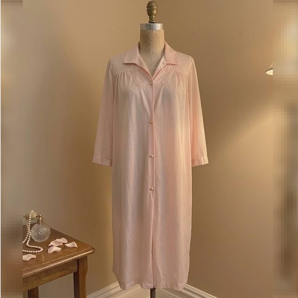 Vintage Nightgown Pink coquette Soft Girl Romantic LARGE Vanity Fair